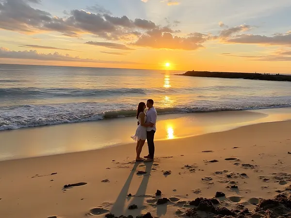 Romantic sunset plans near Paradise Beach Home in Isabela, Puerto Rico